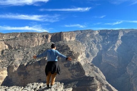 Private Tour zum Großen Canyon Jabal Shams und nach Nizwa (Souq + Fort)
