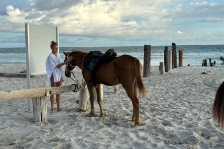 Reiten am Strand in Salalah